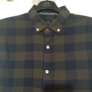 A/X Armani Exchange Green/Navy Flannel